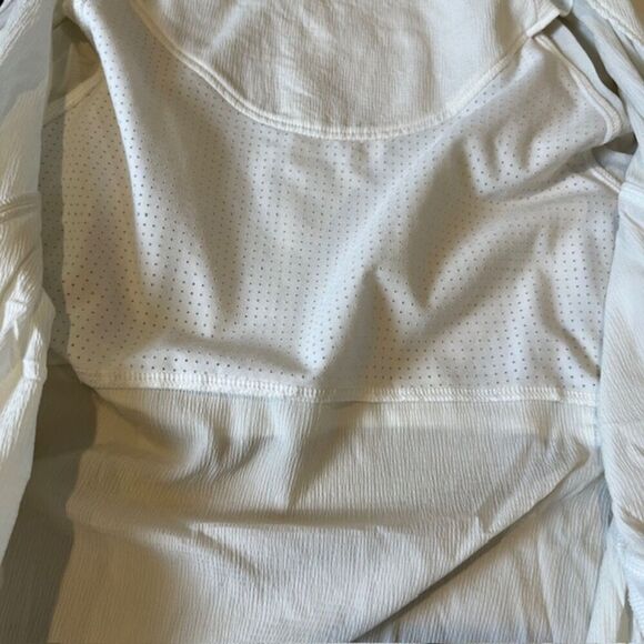 Athleta Avenue Crepe Jacket Women's White Zipper Pockets Vented Tie Waist XXS - Picture 9 of 13